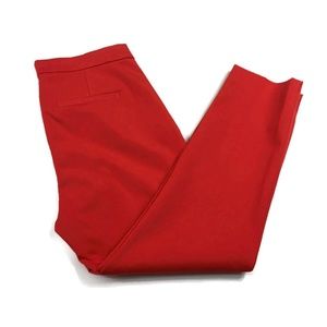 J. Crew Martie Slim Crop Pant in Bright Cerise Red